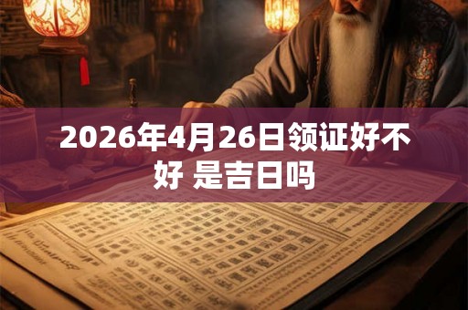 2026年4月26日领证好不好 是吉日吗