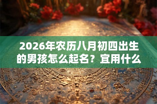 2026年农历八月初四出生的男孩怎么起名？宜用什么字？
