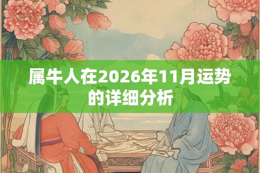 属牛人在2026年11月运势的详细分析