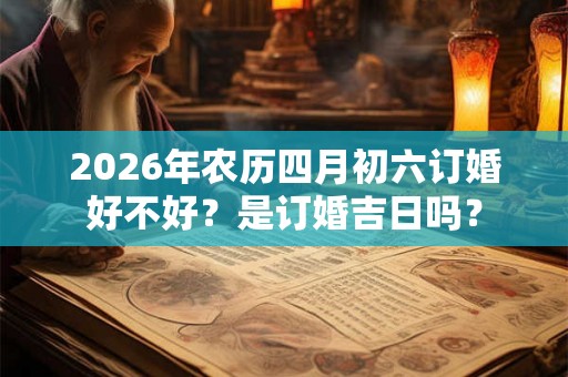2026年农历四月初六订婚好不好？是订婚吉日吗？
