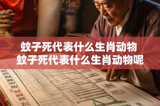 蚊子死代表什么生肖动物 蚊子死代表什么生肖动物呢