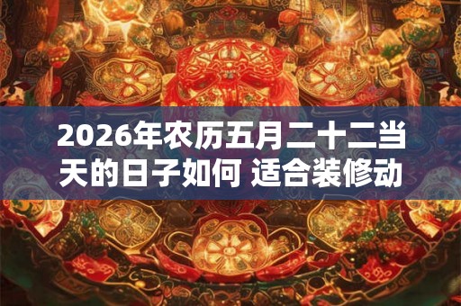2026年农历五月二十二当天的日子如何 适合装修动土吗 2026年农历五月二十二当天的日子如何 适合装修动土吗