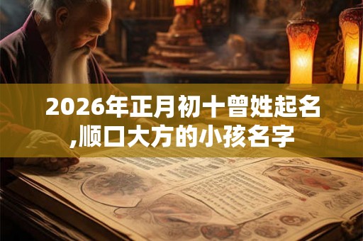 2026年正月初十曾姓起名,顺口大方的小孩名字 2026年正月初十曾姓起名,顺口大方的小孩名字