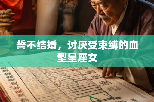 誓不结婚，讨厌受束缚的血型星座女