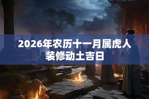 2026年农历十一月属虎人装修动土吉日