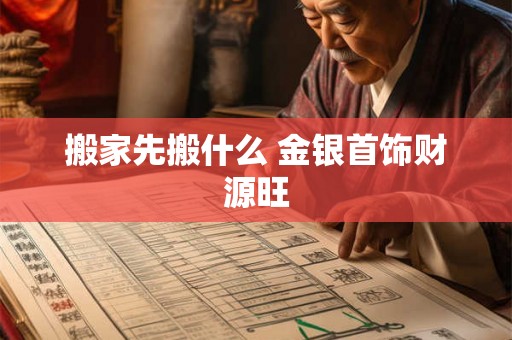 搬家先搬什么 金银首饰财源旺