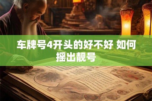 车牌号4开头的好不好 如何摇出靓号