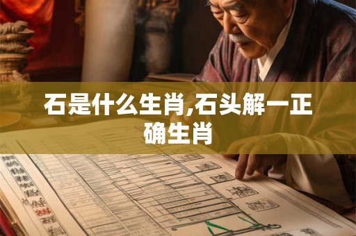 石是什么生肖,石头解一正确生肖