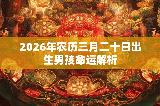 2026年农历三月二十日出生男孩命运解析
