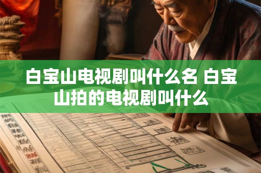 白宝山电视剧叫什么名 白宝山拍的电视剧叫什么
