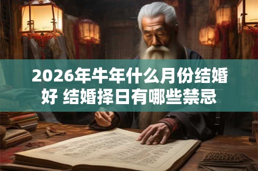 2026年牛年什么月份结婚好 结婚择日有哪些禁忌