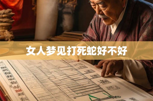 女人梦见打死蛇好不好