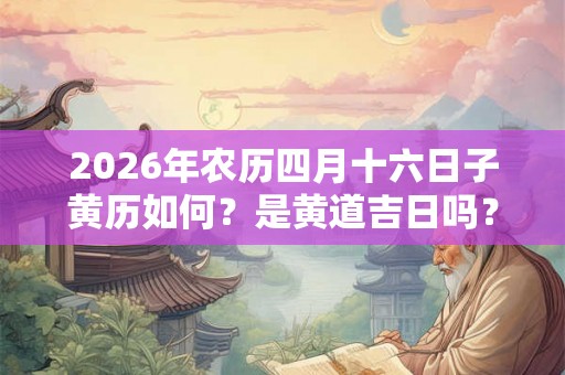 2026年农历四月十六日子黄历如何？是黄道吉日吗？