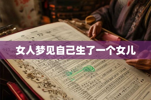 女人梦见自己生了一个女儿