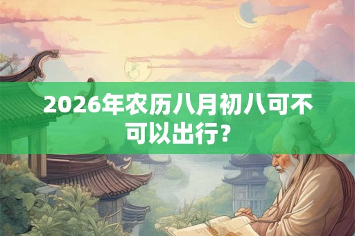 2026年农历八月初八可不可以出行？