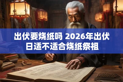 出伏要烧纸吗 2026年出伏日适不适合烧纸祭祖
