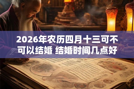 2026年农历四月十三可不可以结婚 结婚时间几点好