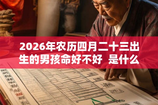 2026年农历四月二十三出生的男孩命好不好 是什么命 2026年农历四月二十三出生的男孩命好不好 是什么命
