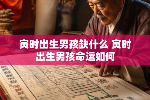 寅时出生男孩缺什么 寅时出生男孩命运如何