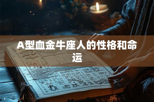 A型血金牛座人的性格和命运