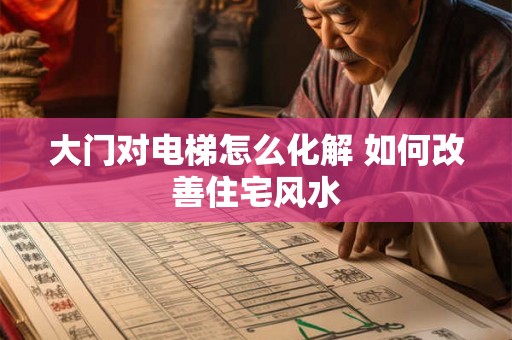 大门对电梯怎么化解 如何改善住宅风水