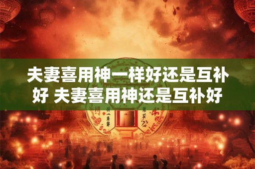 夫妻喜用神一样好还是互补好 夫妻喜用神还是互补好