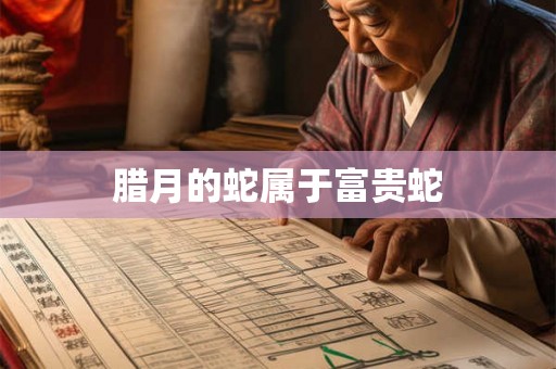 腊月的蛇属于富贵蛇