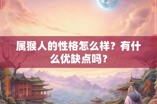 属猴人的性格怎么样？有什么优缺点吗？