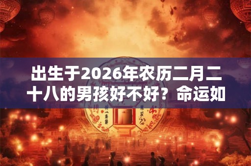 出生于2026年农历二月二十八的男孩好不好？命运如何？