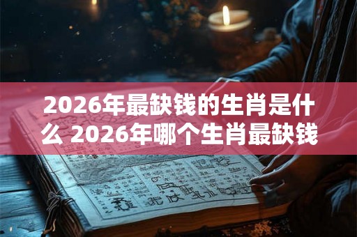 2026年最缺钱的生肖是什么 2026年哪个生肖最缺钱