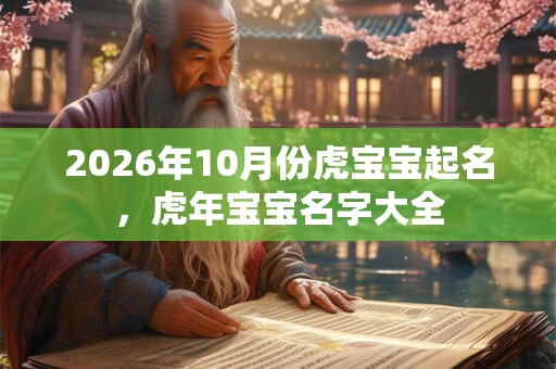 2026年10月份虎宝宝起名,虎年宝宝名字大全 2026年10月份虎宝宝起名,虎年宝宝名字大全