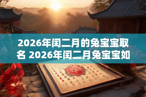 2026年闰二月的兔宝宝取名 2026年闰二月兔宝宝如何起名