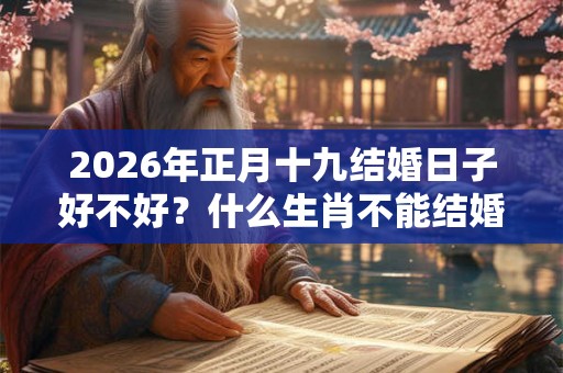 2026年正月十九结婚日子好不好？什么生肖不能结婚？