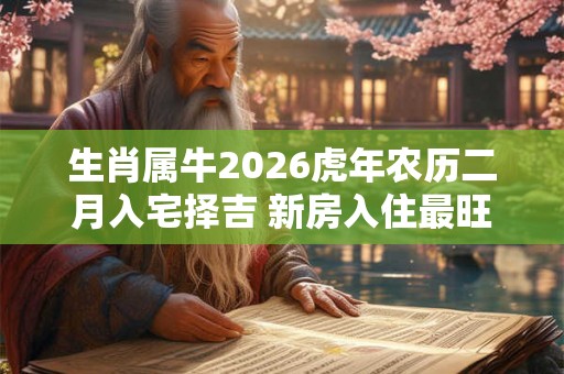 生肖属牛2026虎年农历二月入宅择吉 新房入住最旺日子