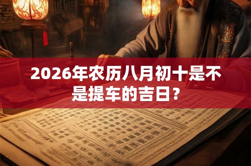 2026年农历八月初十是不是提车的吉日? 2026年农历八月初十是不是提车的吉日?