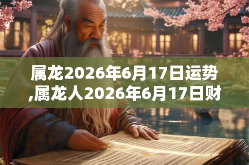 属龙2026年6月17日运势,属龙人2026年6月17日财运,生肖龙2026年6月17日运势 属龙2026年6月17日运势,属龙人2026年6月17日财运,生肖龙2026年6月17日运势