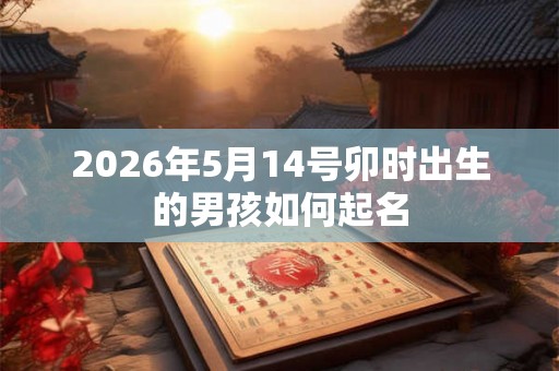 2026年5月14号卯时出生的男孩如何起名