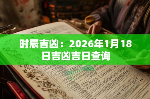 时辰吉凶：2026年1月18日吉凶吉日查询