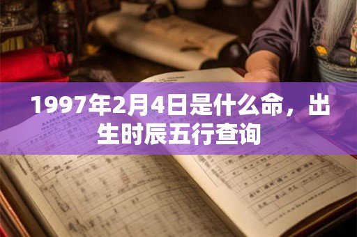 1997年2月4日是什么命，出生时辰五行查询