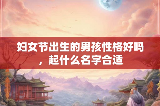 妇女节出生的男孩性格好吗，起什么名字合适