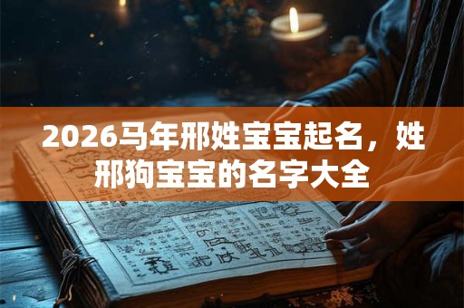 2026马年邢姓宝宝起名，姓邢狗宝宝的名字大全