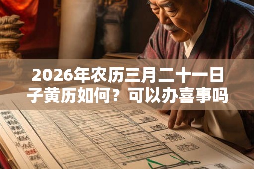 2026年农历三月二十一日子黄历如何？可以办喜事吗？
