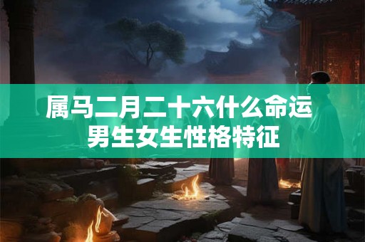 属马二月二十六什么命运 男生女生性格特征