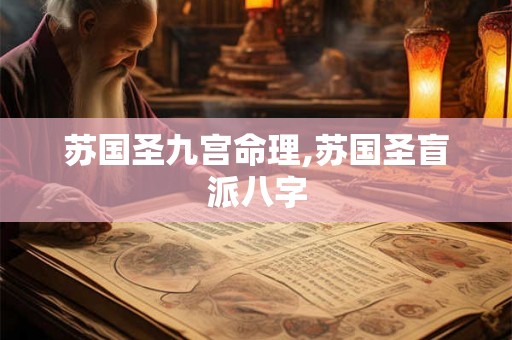 苏国圣九宫命理,苏国圣盲派八字