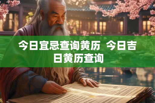 今日宜忌查询黄历  今日吉日黄历查询