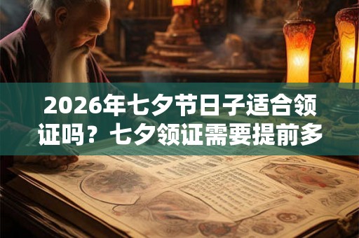 2026年七夕节日子适合领证吗？七夕领证需要提前多久预约？