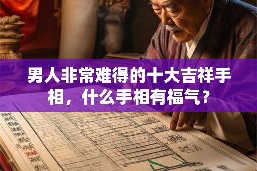 男人非常难得的十大吉祥手相，什么手相有福气？