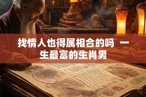找情人也得属相合的吗  一生最富的生肖男