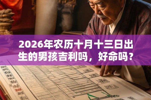 2026年农历十月十三日出生的男孩吉利吗，好命吗？