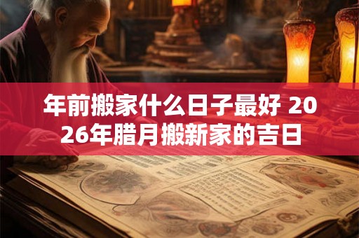 年前搬家什么日子最好 2026年腊月搬新家的吉日 年前搬家什么日子最好 2026年腊月搬新家的吉日